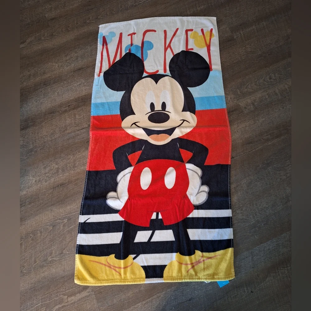 2 vintage Disney Mickey Mouse beach towels